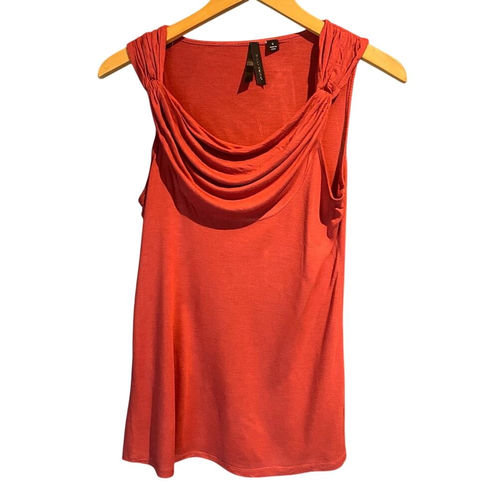 Willi Smith Size Small Draped neckline mauve Sleeveless shirt Layering Office